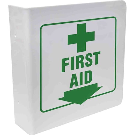 Brady First Aid, 8" W x 8" H, Square, Acrylic, L0FA03A L0FA03A
